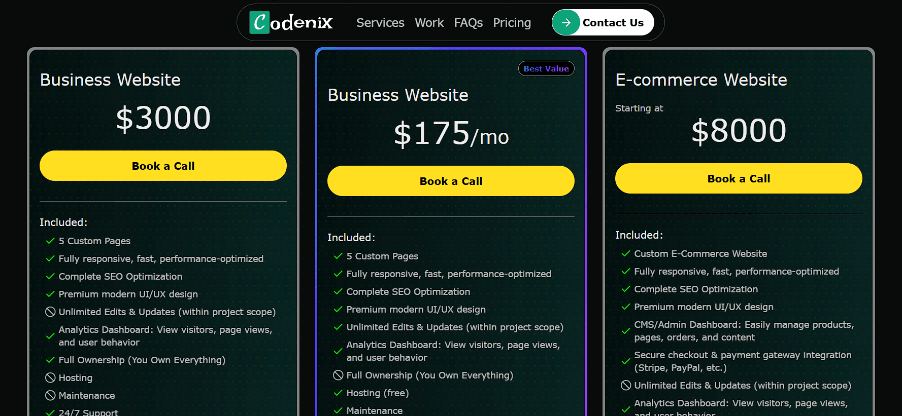 Codenix price